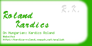 roland kardics business card